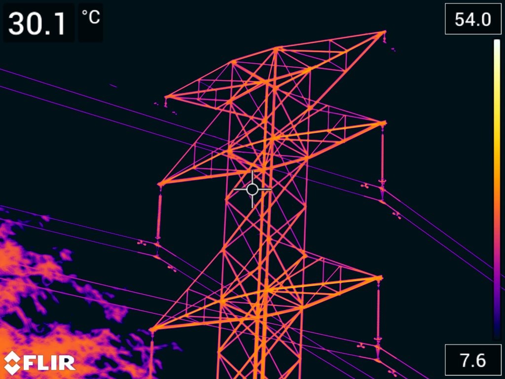 Thermal image of a transmission structure